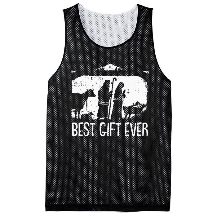 Christian Best Ever Christmas Cool Jesus Nativity Scene Mesh Reversible Basketball Jersey Tank