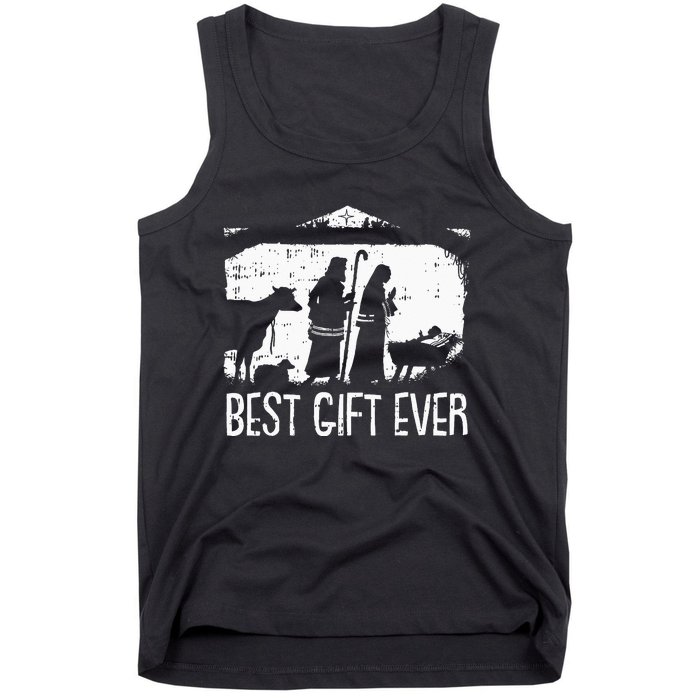 Christian Best Ever Christmas Cool Jesus Nativity Scene Tank Top