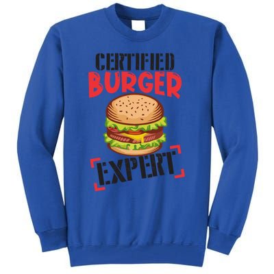 Certified Burger Expert Bbq Hamburger Backyard Grilling Gift Tall Sweatshirt