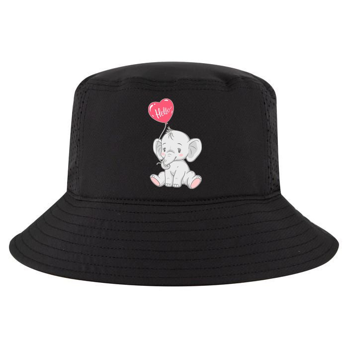 Cute Baby Elephant With Balloon Cool Comfort Performance Bucket Hat