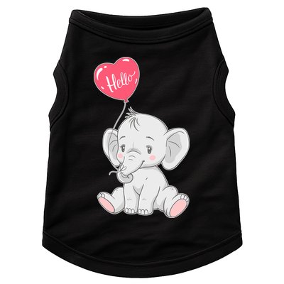 Cute Baby Elephant With Balloon Doggie Tank