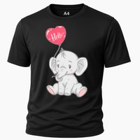 Cute Baby Elephant With Balloon Cooling Performance Crew T-Shirt