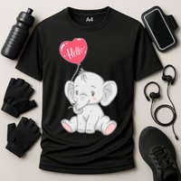 Cute Baby Elephant With Balloon Cooling Performance Crew T-Shirt