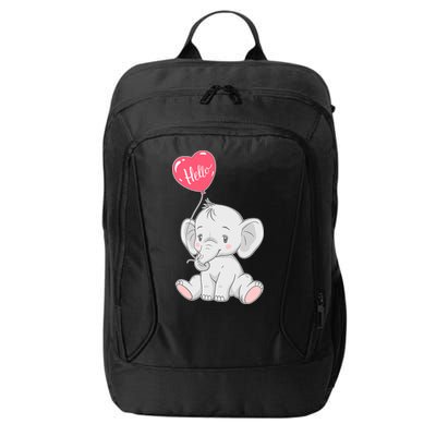 Cute Baby Elephant With Balloon City Backpack