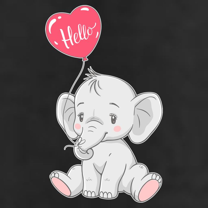 Cute Baby Elephant With Balloon Adult Drive Performance Visor