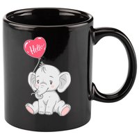 Cute Baby Elephant With Balloon 11oz C Handle Ceramic Mug