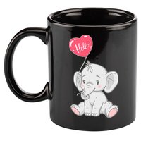 Cute Baby Elephant With Balloon 11oz C Handle Ceramic Mug