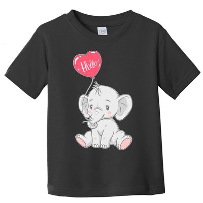 Cute Baby Elephant With Balloon Toddler T-Shirt