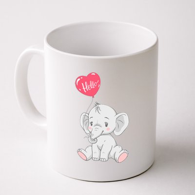 Cute Baby Elephant With Balloon Coffee Mug