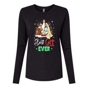 Christian Best Ever Christmas Cool Jesus Nativity Scene Xmas Gift Womens Cotton Relaxed Long Sleeve T-Shirt