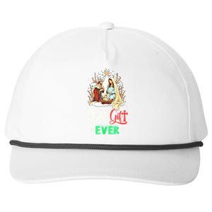 Christian Best Ever Christmas Cool Jesus Nativity Scene Xmas Gift Snapback Five-Panel Rope Hat