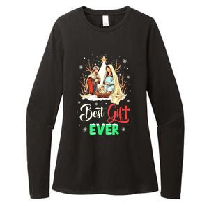 Christian Best Ever Christmas Cool Jesus Nativity Scene Xmas Gift Womens CVC Long Sleeve Shirt