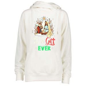 Christian Best Ever Christmas Cool Jesus Nativity Scene Xmas Gift Womens Funnel Neck Pullover Hood