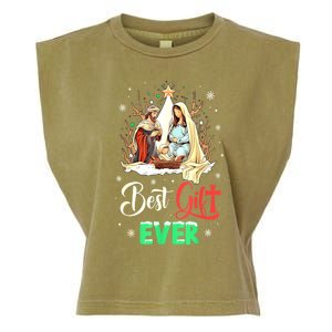 Christian Best Ever Christmas Cool Jesus Nativity Scene Xmas Gift Garment-Dyed Women's Muscle Tee