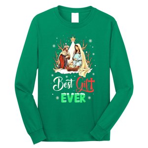 Christian Best Ever Christmas Cool Jesus Nativity Scene Xmas Gift Long Sleeve Shirt