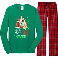 Christian Best Ever Christmas Cool Jesus Nativity Scene Xmas Gift Long Sleeve Pajama Set