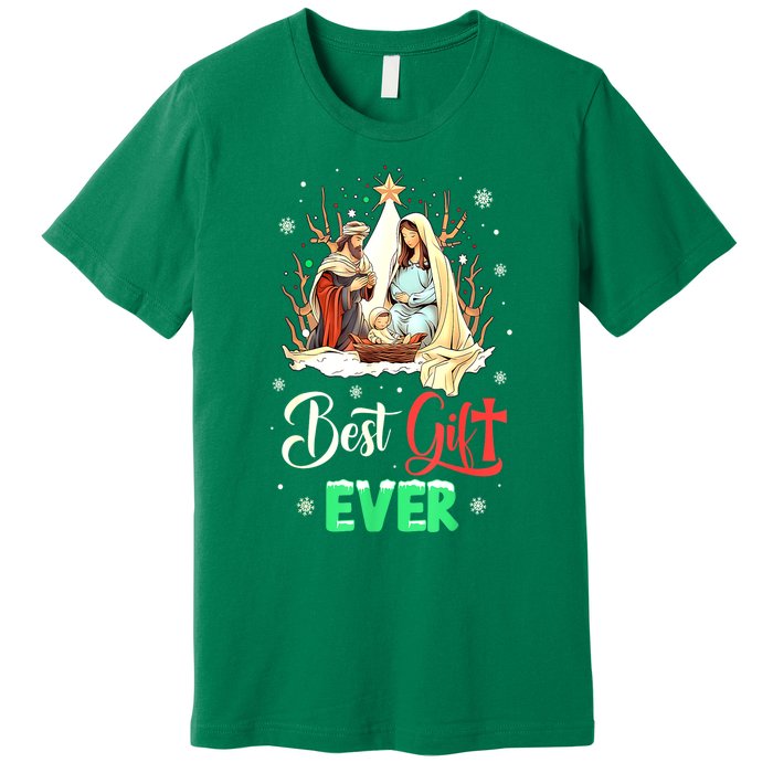 Christian Best Ever Christmas Cool Jesus Nativity Scene Xmas Gift Premium T-Shirt