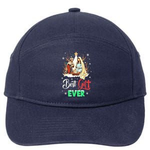 Christian Best Ever Christmas Cool Jesus Nativity Scene Xmas Gift 7-Panel Snapback Hat