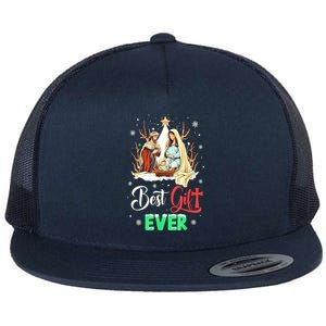 Christian Best Ever Christmas Cool Jesus Nativity Scene Xmas Gift Flat Bill Trucker Hat