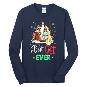 Christian Best Ever Christmas Cool Jesus Nativity Scene Xmas Gift Tall Long Sleeve T-Shirt