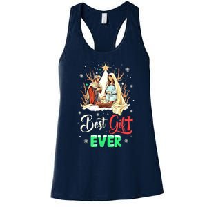 Christian Best Ever Christmas Cool Jesus Nativity Scene Xmas Gift Women's Racerback Tank