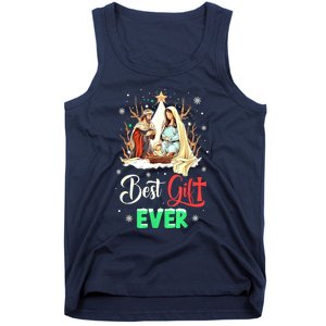 Christian Best Ever Christmas Cool Jesus Nativity Scene Xmas Gift Tank Top