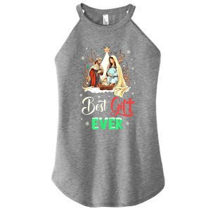 Christian Best Ever Christmas Cool Jesus Nativity Scene Xmas Gift Women's Perfect Tri Rocker Tank