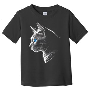 Cat Blue Eyes Pet Animal Art Cat Toddler T-Shirt