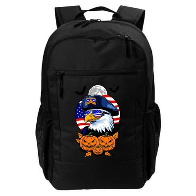 Cute Bald Eagle Witch Halloween Pumpkin Eagle Lover Backpack