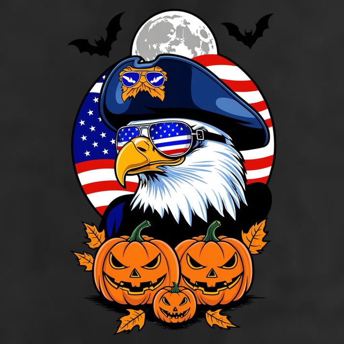 Cute Bald Eagle Witch Halloween Pumpkin Eagle Lover Adult Drive Performance Visor