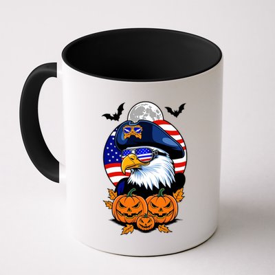 Cute Bald Eagle Witch Halloween Pumpkin Eagle Lover Mug