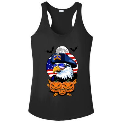 Cute Bald Eagle Witch Halloween Pumpkin Eagle Lover Ladies PosiCharge Competitor Racerback Tank