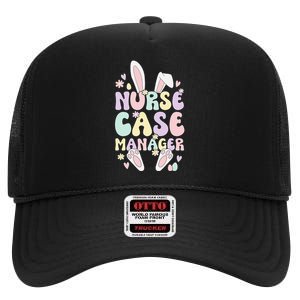 Cute Bunny Easter Nurse Case Manager Stethoscope High Crown Mesh Back Trucker Hat