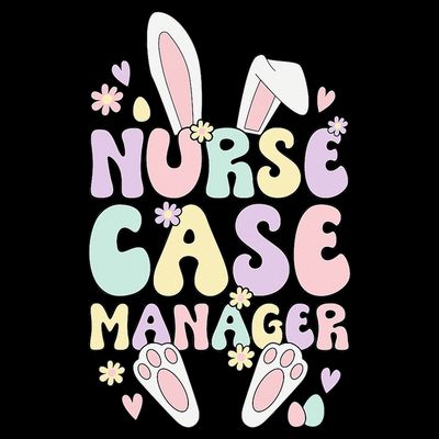 Cute Bunny Easter Nurse Case Manager Stethoscope T-Shirt