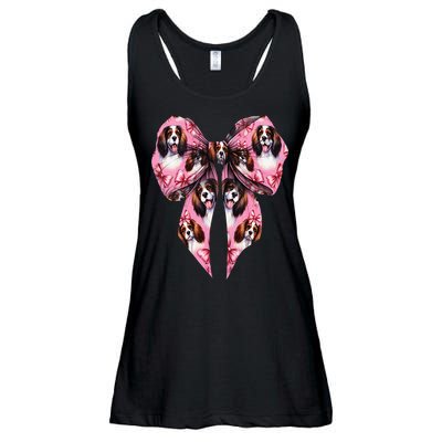 Coquette Bow English Springer Spaniel Dog Mom Girl Ladies Essential Flowy Tank