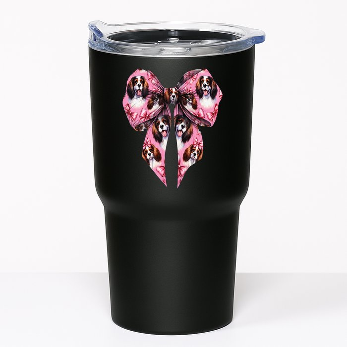 Coquette Bow English Springer Spaniel Dog Mom Girl Tumbler