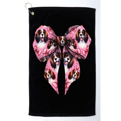 Coquette Bow English Springer Spaniel Dog Mom Girl Golf Towel