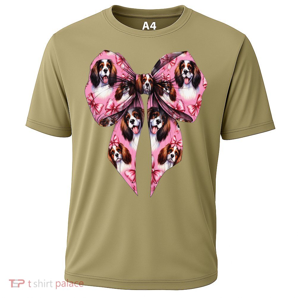 Coquette Bow English Springer Spaniel Dog Mom Girl Performance Shirt