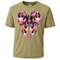 Coquette Bow English Springer Spaniel Dog Mom Girl Cooling Performance Crew T-Shirt