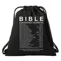 Christian Bible Emergency Numbers Drawstring Bag