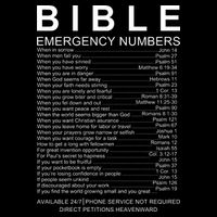 Christian Bible Emergency Numbers Drawstring Bag