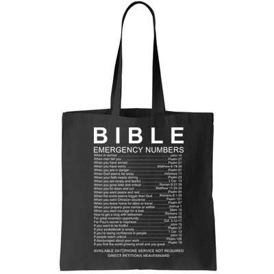 Christian Bible Emergency Numbers Bag