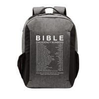 Christian Bible Emergency Numbers Vector Backpack