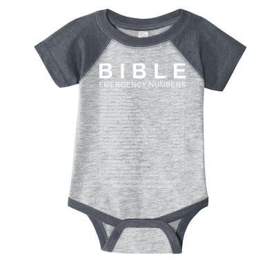 Christian Bible Emergency Numbers Infant Baby Jersey Bodysuit