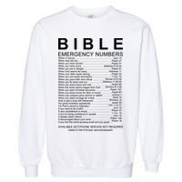 Christian Bible Emergency Numbers Garment-Dyed Sweatshirt