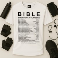 Christian Bible Emergency Numbers Performance Shirt