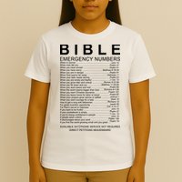 Christian Bible Emergency Numbers T-Shirt