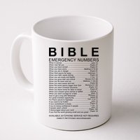 Christian Bible Emergency Numbers Mug