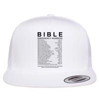 Christian Bible Emergency Numbers Flat Bill Trucker Hat