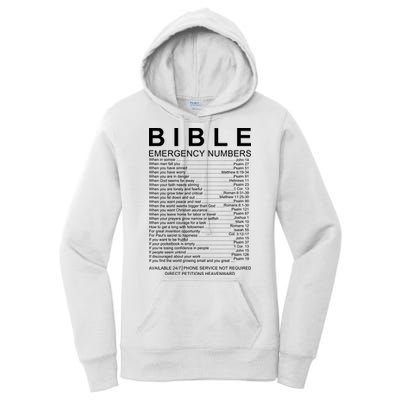 Christian Bible Emergency Numbers Women's Pullover Hoodie